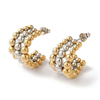 Ion Plating(IP) 304 Stainless Steel Stud Earrings for Women