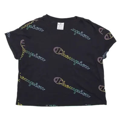 CHAMPION Cropped Womens T-Shirt Black M