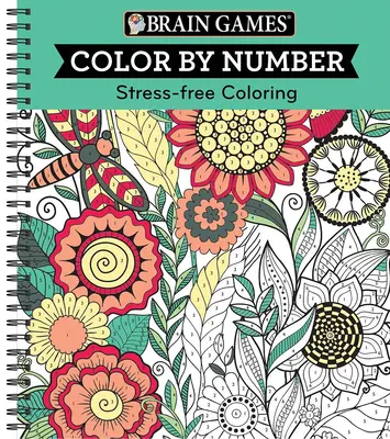 Brain Games - Color by Number: Stress-Free Coloring (Green) Spiral-bound