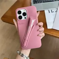 For iPhone 16 12 13 14 15 11 Pro Max Plus Rhode Phone Case Gray Toast Espresso Ribbon Raspberry jelly Silicone Lipstick Cover