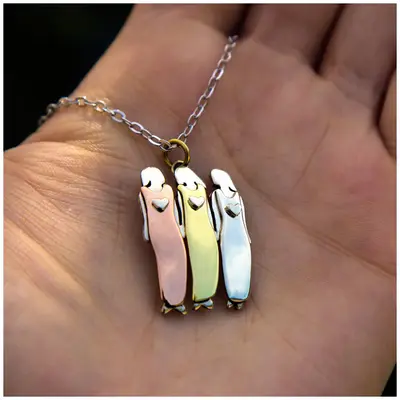 Bond Between Sisters Necklace | Necklace for Sister | Perfect Gift for Sister - Two Sisters - with Rhodium Chain