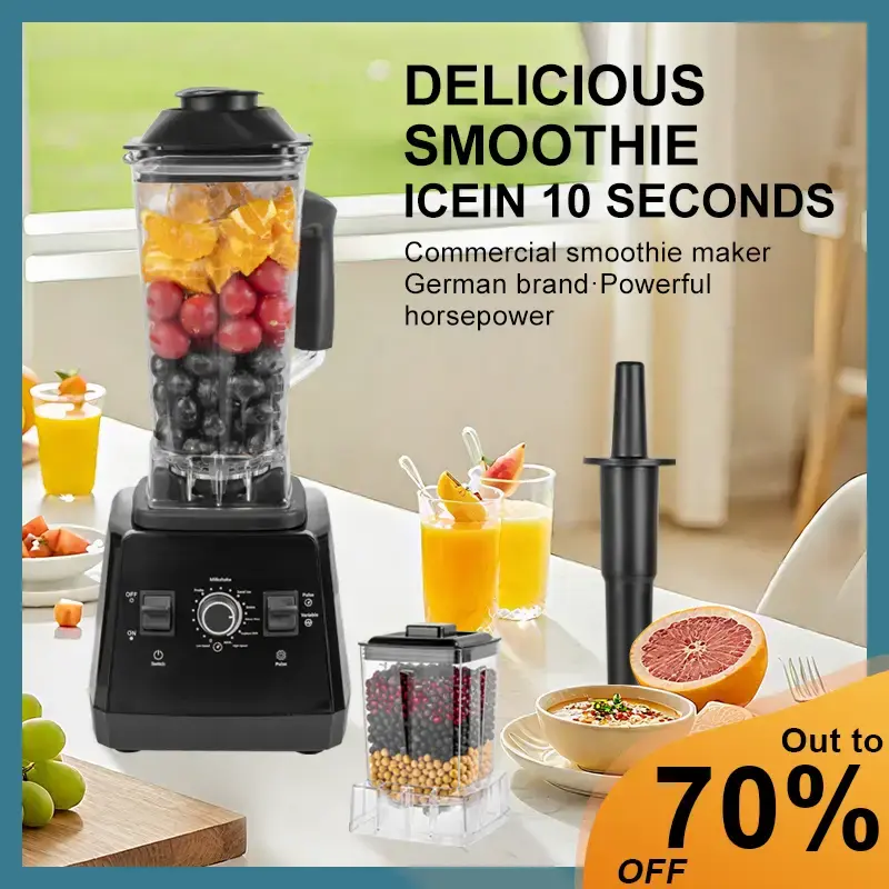 Professional Blender, Food Processor, Smoothies Blender, Max. Blender And Grinder, 25000RPM Powerful Blenders Kitchen 68oz 2L...