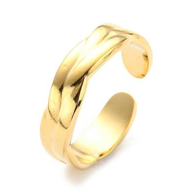 304 Stainless Steel Open Cuff Ring for Women