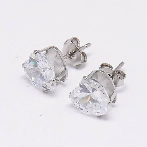Cubic Zirconia Ear Studs