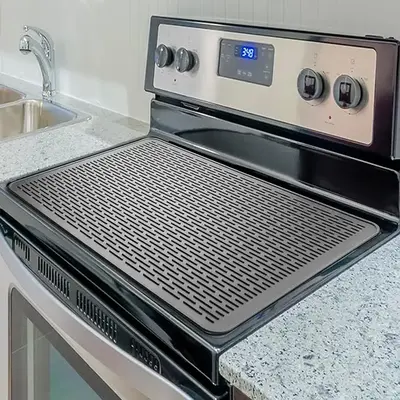 Heat-Resistant Silicone Stove Cover Mat & Utensils – Non-Slip Kitchen Protector, Cozy Fall Collection 2025 – Durable Cook...