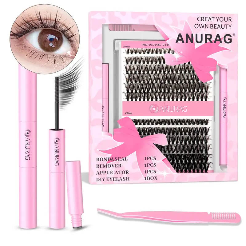 240 DIY Deluxe False Eyelash Sets, Eyelash Extension Sets Volume Eyelash Extension Sets 9-17mm Eyelash Curler 30+40D Personal...
