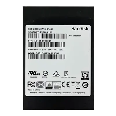 SD8SBAT-256G-1122 SanDisk Z400s Series 256GB SATA 6Gb/s 2.5-Inch Solid State Drive