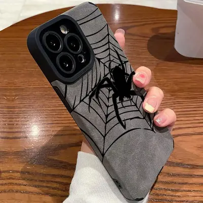 Spider Web Pattern Phone Case, 1 Count Shockproof Phone Cover, Anti-fall Fully Edged Mobile Phone Cases for iPhone Cases X 1...