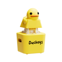 Quackey - Fidget Toy that Quacks! Duck Quacking Keychain, Funny Quacking Duck Keychain, USB Rechargeable Sensory Button Quack...