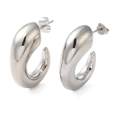 Rack Plating Brass Round Stud Earrings