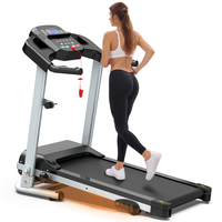 LIVIVOX Folding Treadmill for Home with Pulse Sensor, 2.5HP Quiet Brushless, 7.5 MPH, Running Walking Fitness Equiment for H...
