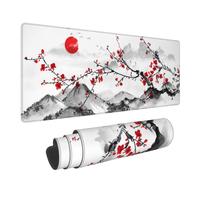 Cherry Blossom Pattern Mouse Pad, 1 Count Summer Rectangle Gaming Mouse Pad with Non-slip Rubber Base, Washable & Waterproof...