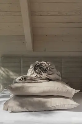 Linen sheets set in Cream | Size: US Full / Double DEEP + Standart pillowcases