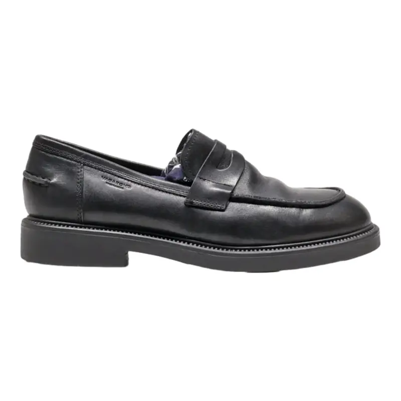 VAGABOND Loafer Shoes Black Leather Mens UK 6.5