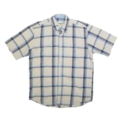 WRANGLER Mens Shirt Grey Check L