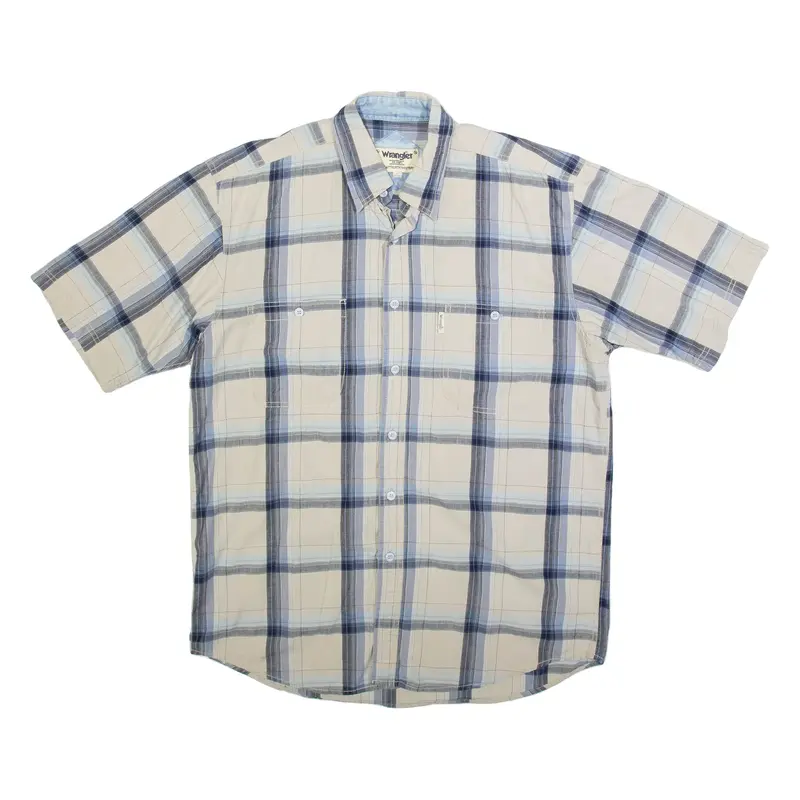 WRANGLER Mens Shirt Grey Check L