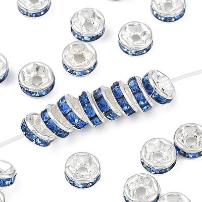 Brass Grade A Rhinestone Spacer Beads