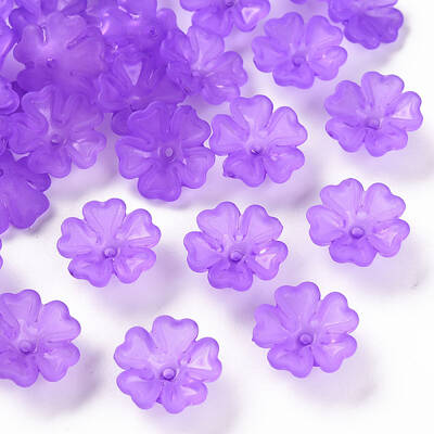 Transparent Frosted Acrylic Bead Caps