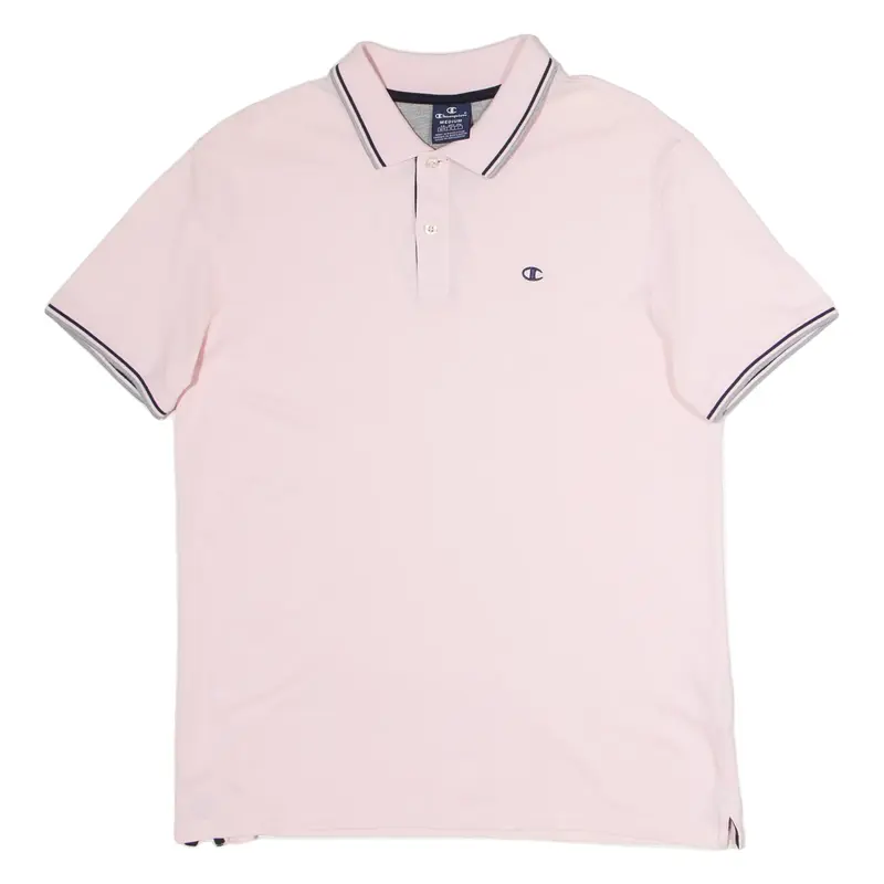 CHAMPION Mens Polo Shirt Pink M