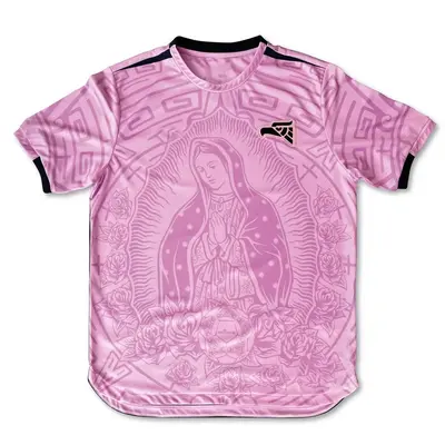 2025 Mexico Guadalupe Pink/White/Mint Color Soccer Jersey, Unisex Soccer Jersey For Couple Matching, Vintage Streetwear Socce...