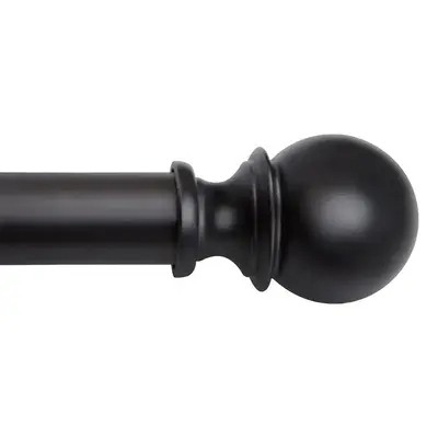 Inovaday Curtain Rods for Windows, 1 Inch Black Curtain Rod Set, Heavy Duty Drapery Rods with Adjustable Curtain Rods, Outdoo...