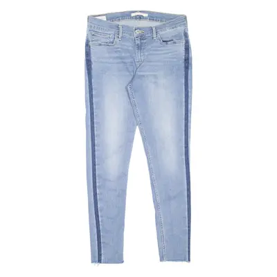 LEVI'S 710 BIG E Womens Jeans Blue Slim Skinny Stone Wash W31 L30
