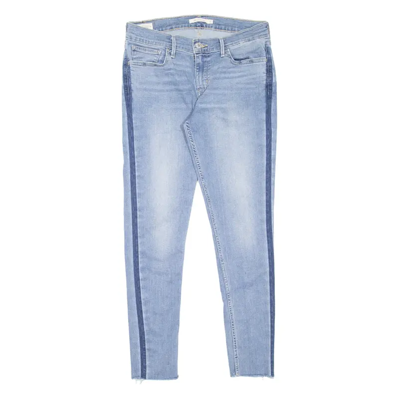 LEVI'S 710 BIG E Womens Jeans Blue Slim Skinny Stone Wash W31 L30