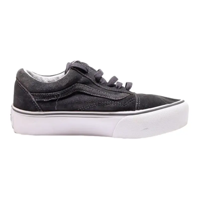 VANS Authentic Platform Trainers Grey Canvas Womens UK 4