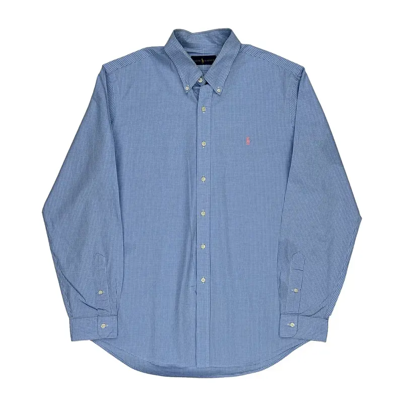 Ralph Lauren Checked Shirt - XL Blue Cotton | Size: x-large