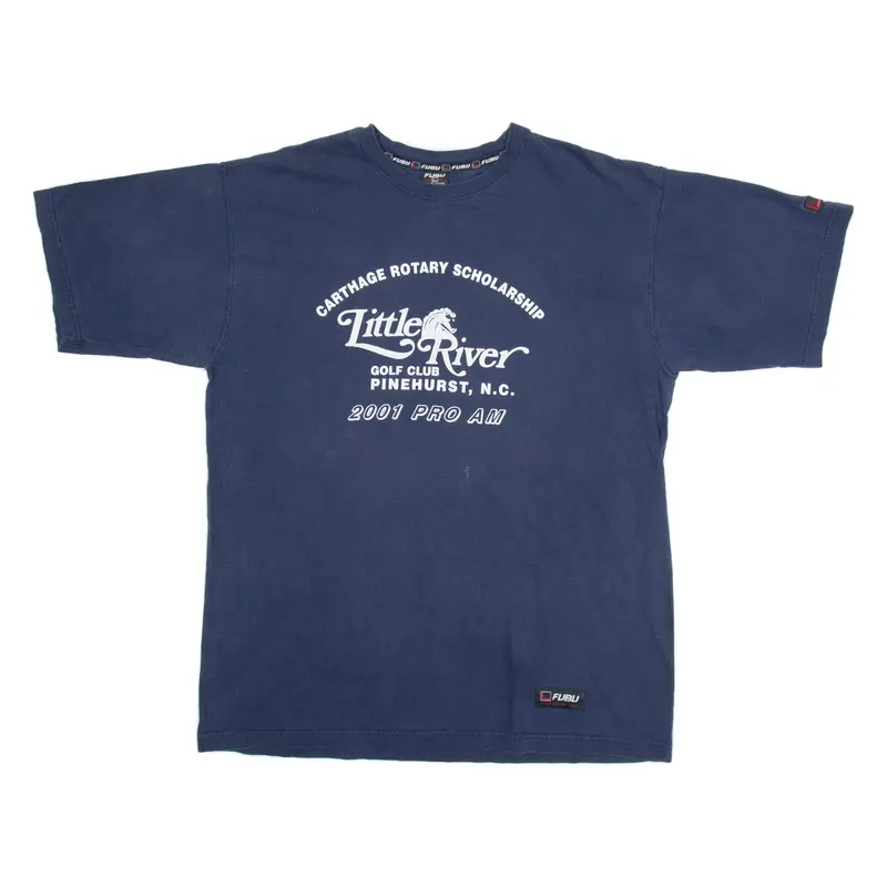 FUBU Little River Golf Club Mens T-Shirt Blue XL
