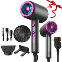 Powerful Ionic Hair Dryer Kit (1 Set), Including Hair Dryer & Concentrator & Diffuser & 3 Comb & Hanging Rack & Manual, Profe...