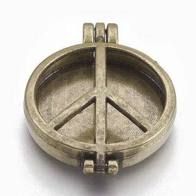 Alloy Hollow Diffuser Locket Pendants