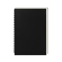 9 inch x 6 inch, 100GSM, Blank Spiral Notebook, 1-Pack, Soft Cover, Sketch book, 160 Pages / 80 Sheets, (Black)