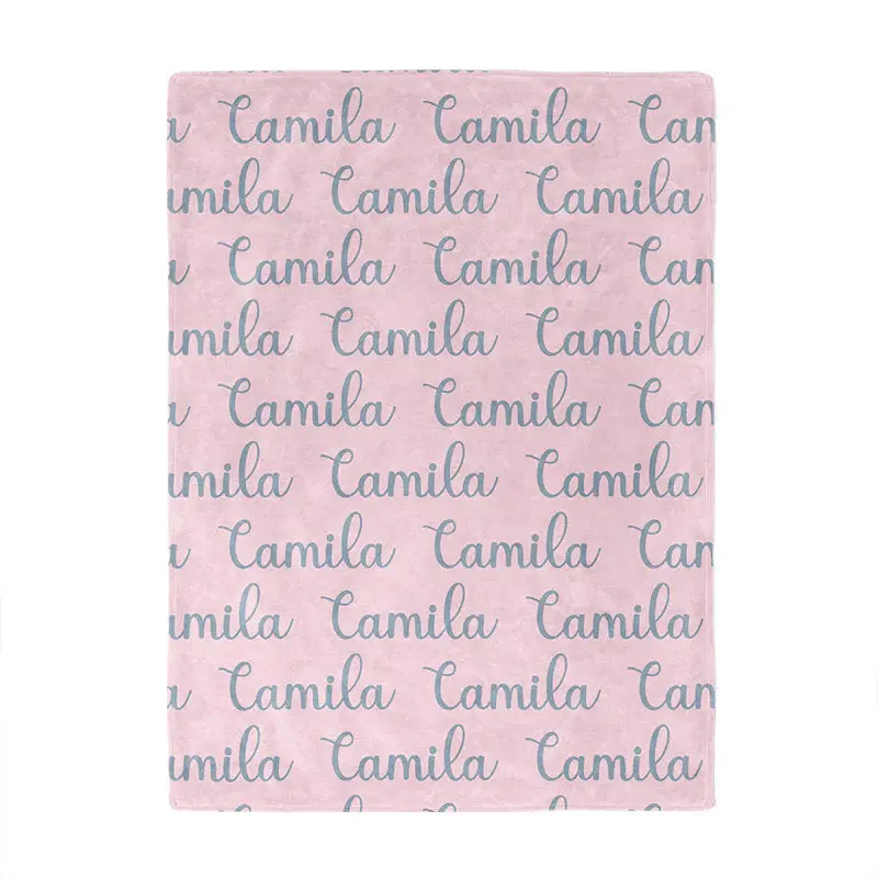 Pretty Brush Personalized Name Letter Blanket Gift - Aperturee
