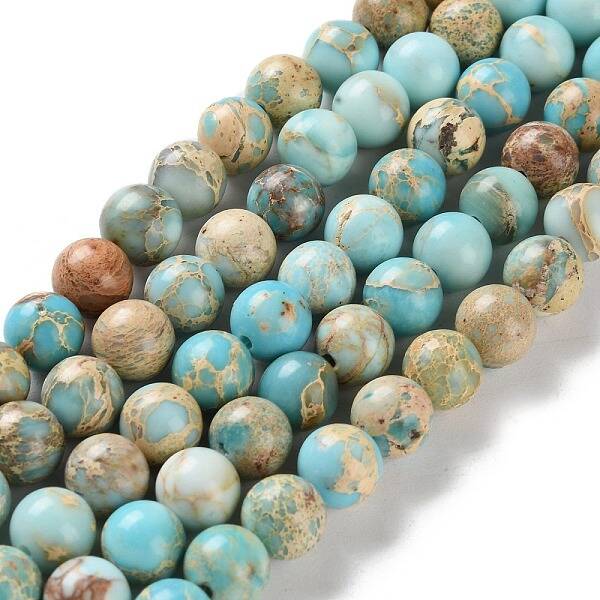 Dyed Natural Regalite/Imperial Jasper/Sea Sediment Jasper Beads Strands