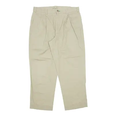 TOMMY HILFIGER Pleated Chino Trousers Beige Regular Straight Mens W34 L28