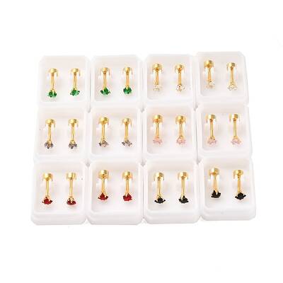 Square Glass Ear Fake Plugs