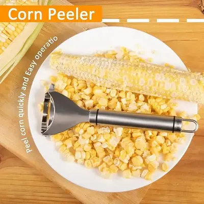 Magic Corn Peeler & Planer - Food-Grade 304 Stainless Steel Kitchen Tool for Effortless Corn Removal Cutting Modern Cooking ...