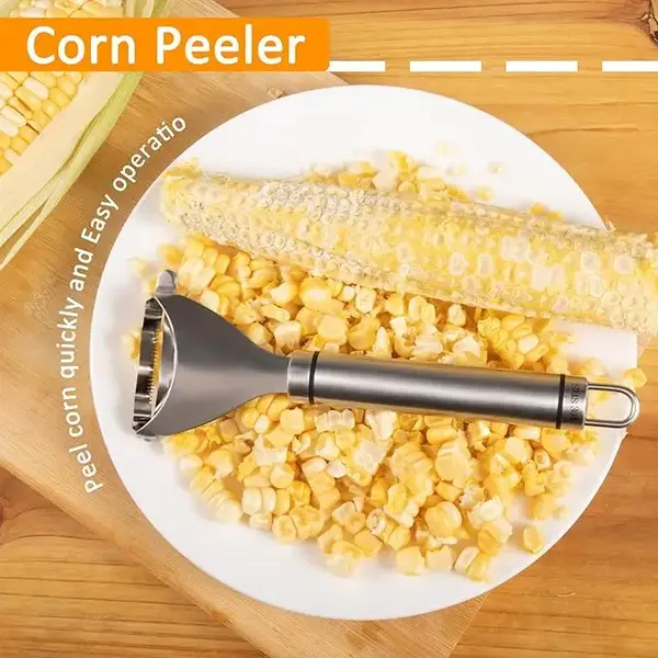 Magic Corn Peeler & Planer -  Food-Grade 304 Stainless Steel Kitchen Tool for Effortless Corn Removal Cutting Modern Cooking ...