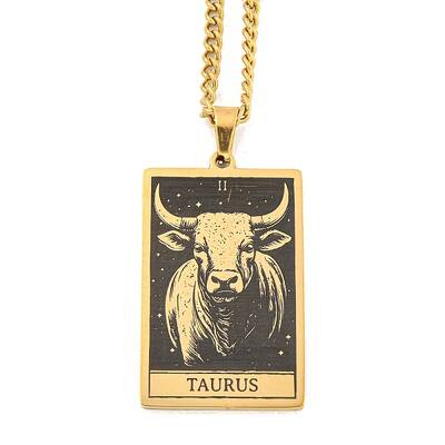 304 Stainless Steel Tarot Pendant Necklaces