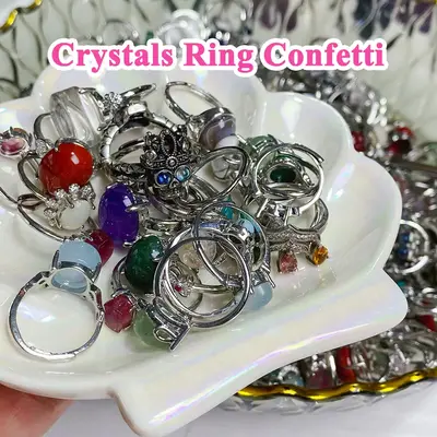 Crystals Rings Conffeti  [Can Adjustable Size]
