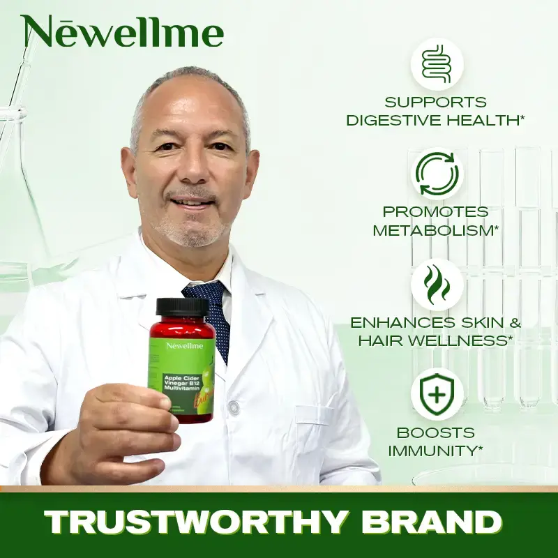 Newellme-Apple Cider Vinegar Gummies Recipe Supports Normal Energy Levels and Gut Health Edible Dietary