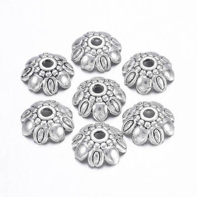Tibetan Style Alloy Bead Caps