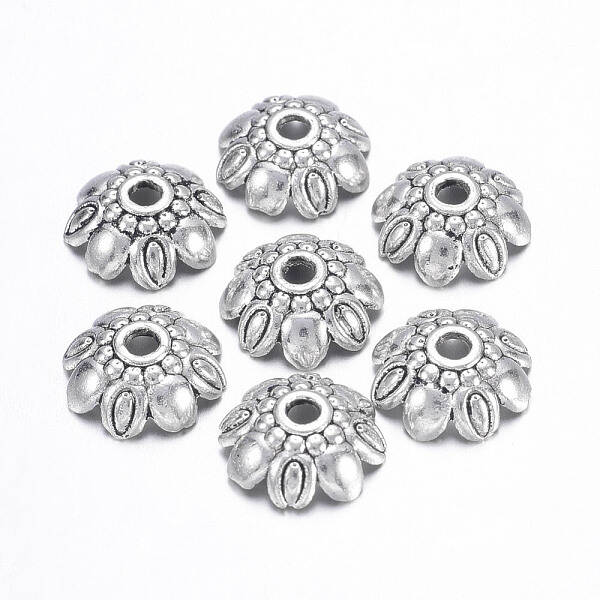 Tibetan Style Alloy Bead Caps