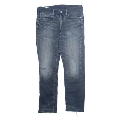 LEVI'S 511 Jeans Distressed Mens Blue Slim Straight Stone Wash W34 L29