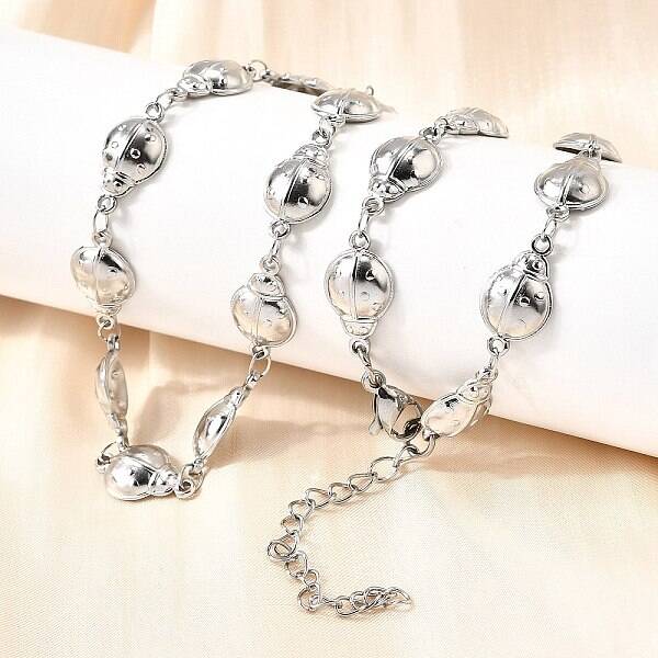 304 Stainless Steel Ladybug Link Chain Necklaces for Women Men