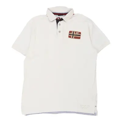 Napapijri Polo Shirt - 2XL White Cotton