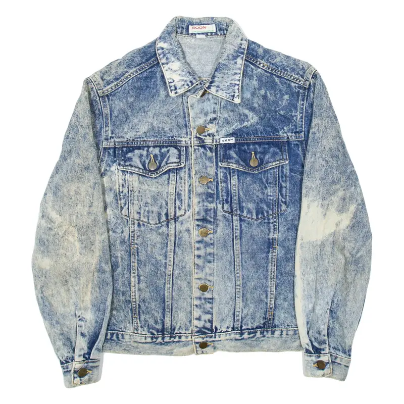 SOON Mens Denim Jacket Blue M