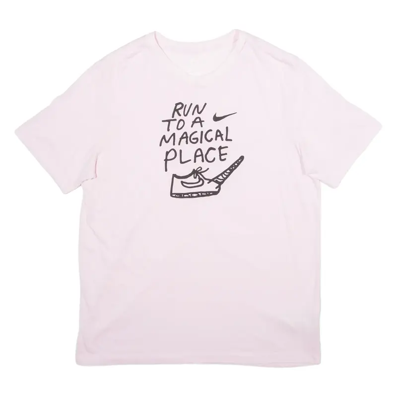 NIKE Dri Fit Womens T-Shirt Pink L