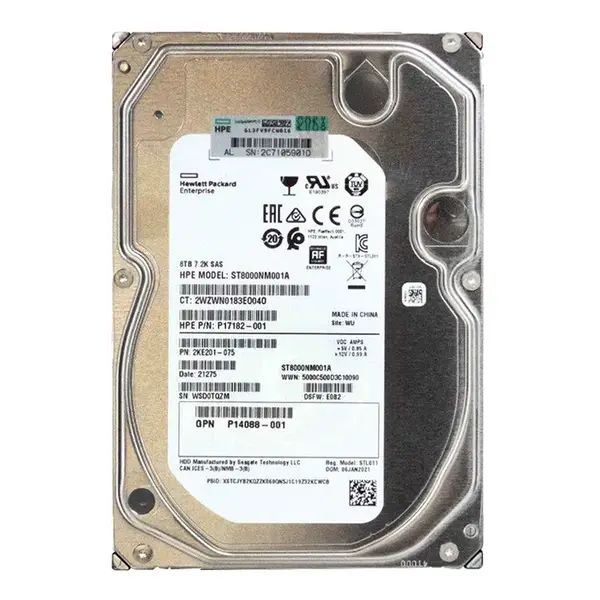 P17182-001 HP 8TB 7200RPM 12Gb/s SAS 3.5-inch Hard Drive